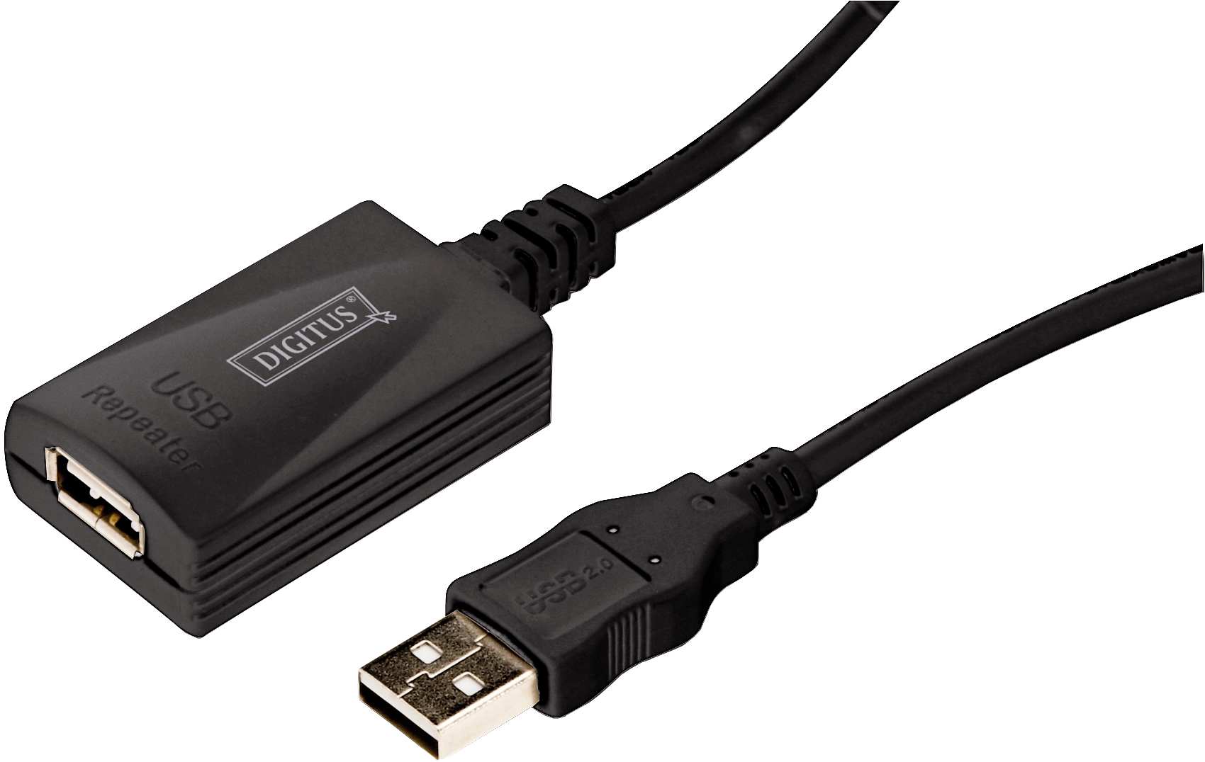Repeater Kabel 5,0 m  USB 2.0 USB A-Stecker auf USB A-Buchse