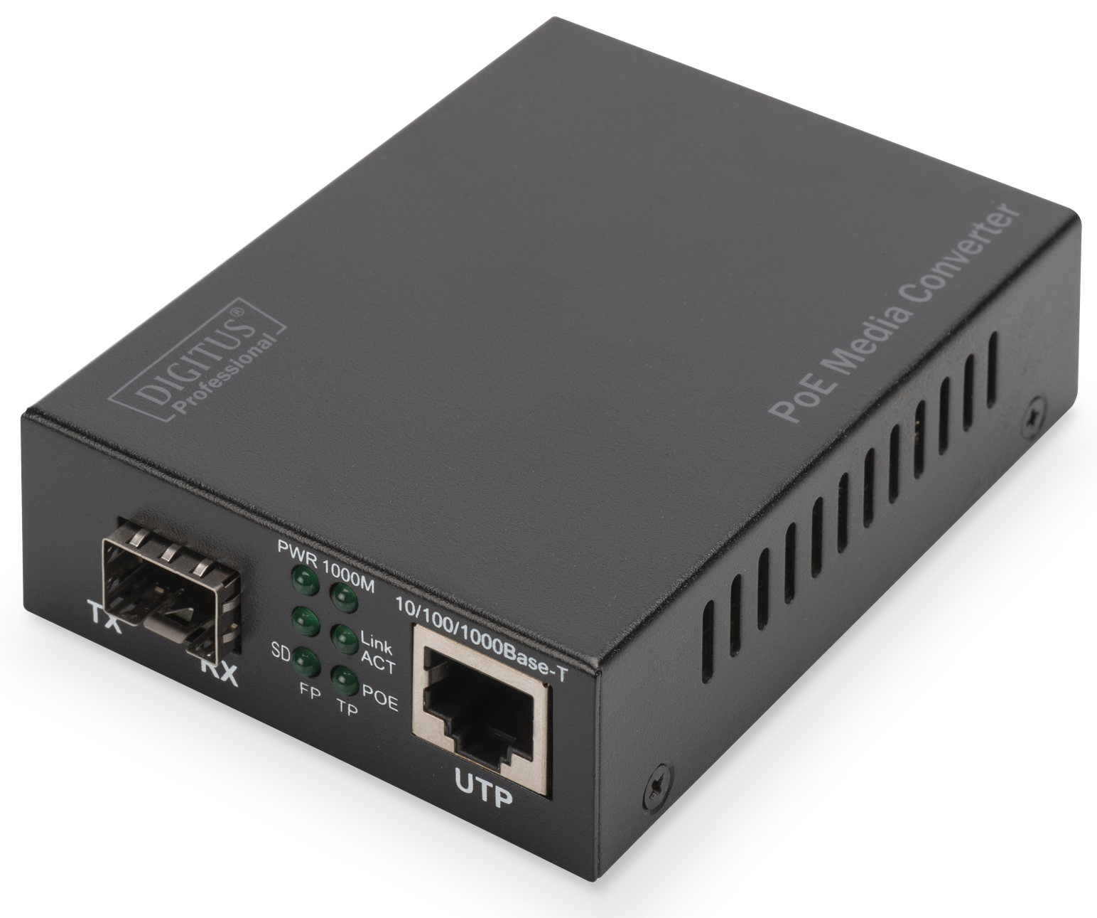 LWL Converter Gigabit PoE RJ45 / SFP, PSE
