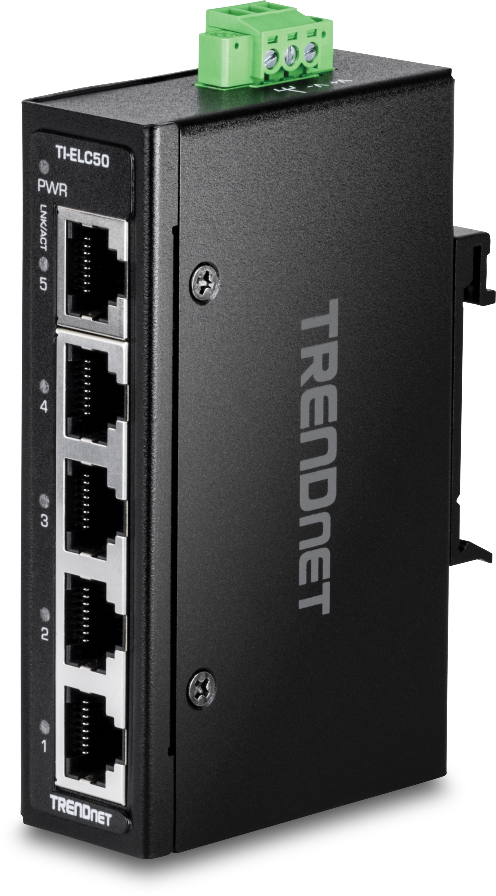 5 Port Industrie mini Switch Fast Ethernet, IP30, -40° – 75°