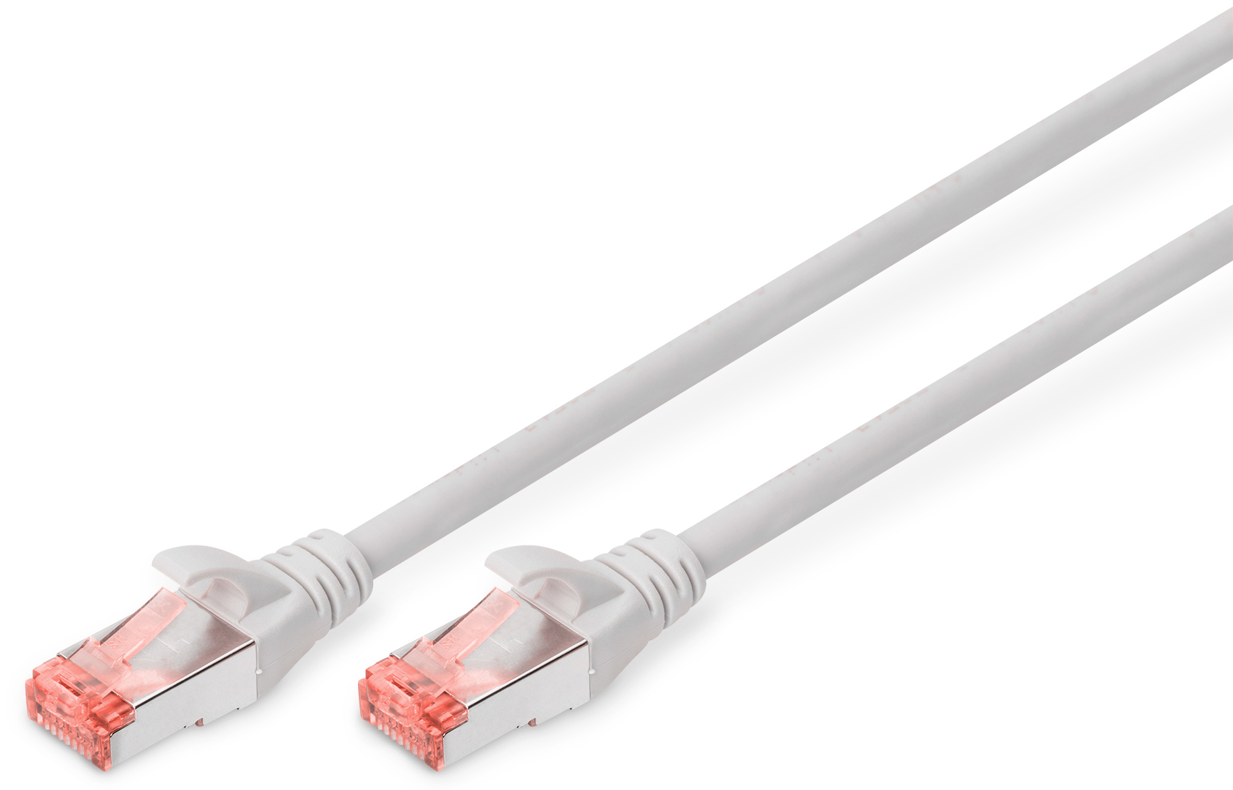 Patchkabel S/FTP    0,5 m     RJ45 St. 1:1  grau; Cat. 6