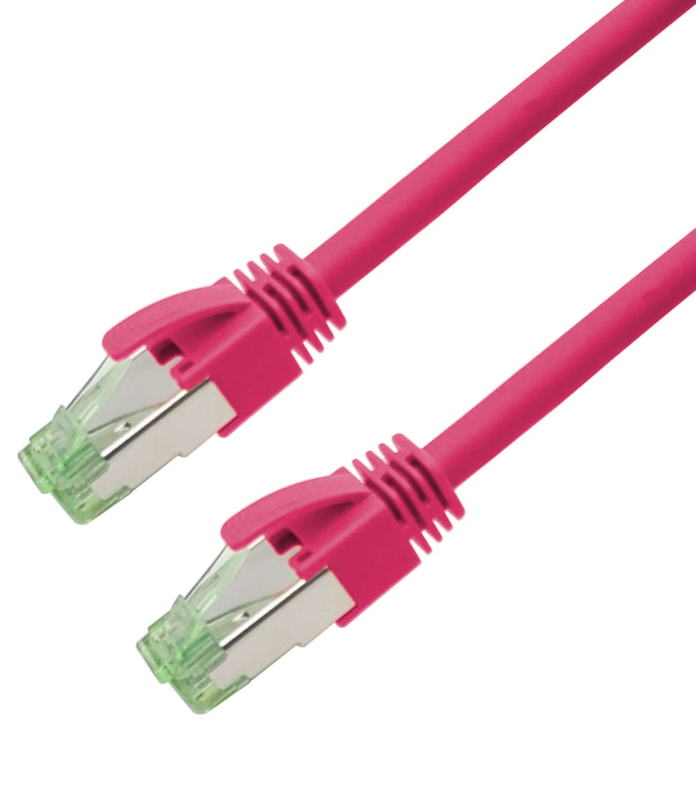 TPE Patchkabel Cat 6a S/FTP   Nambo - magenta - 2,0 m, High Quality