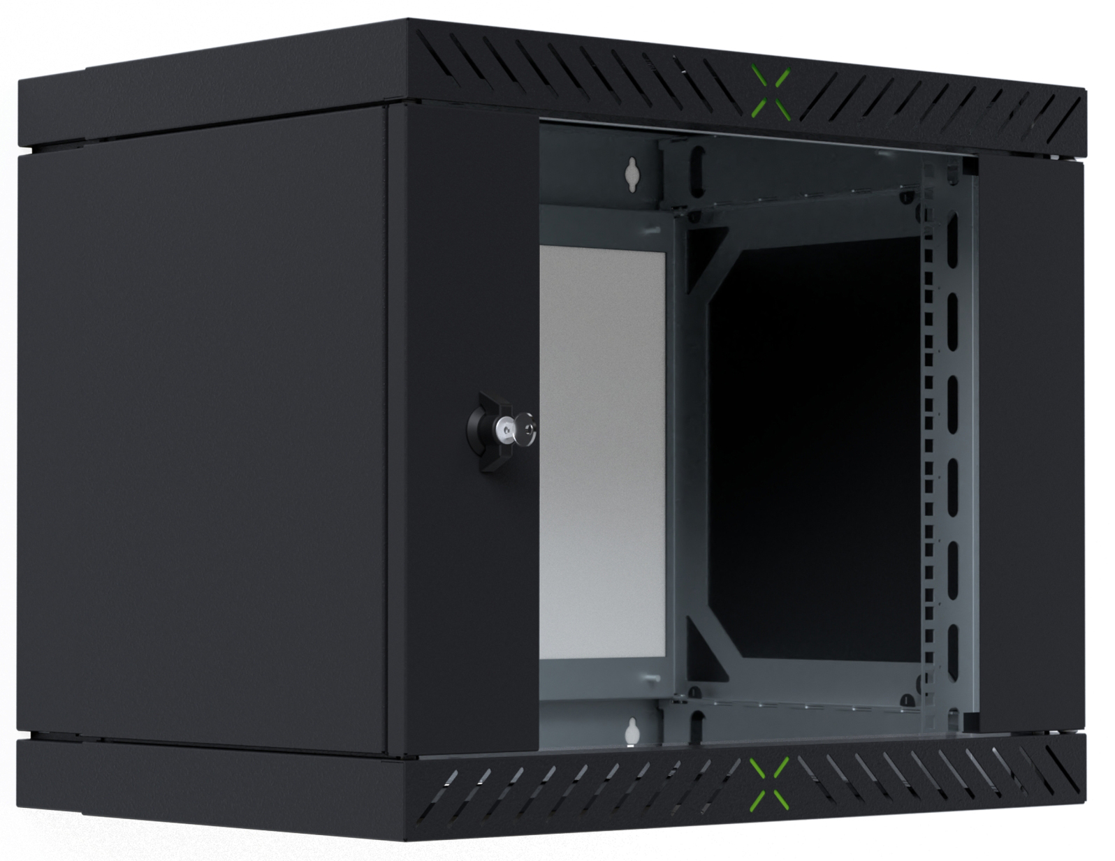 Wandschrank 19" X-Rack 9 HE   500x600x400-600(HxBxT),schwarz
