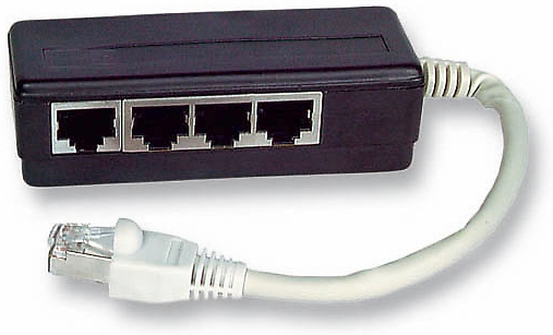ISDN-Mehrfachadapter          mit Widerständen beschaltet
