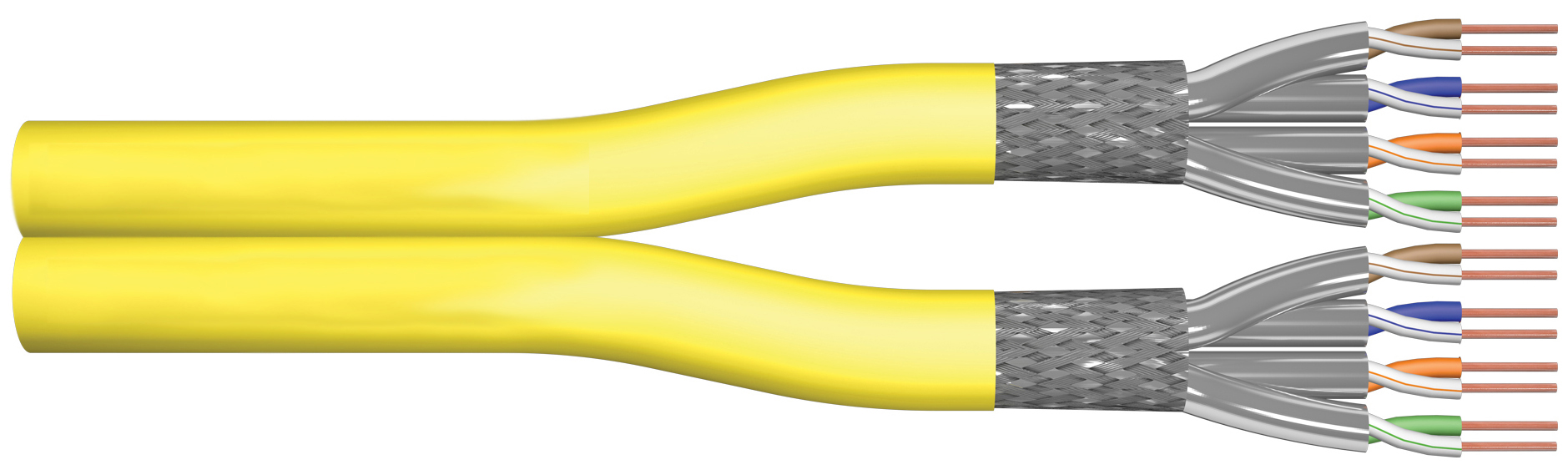 Verlegekabel Cat.7A S/FTP, 1500 Mhz, duplex, Cca, 500 m